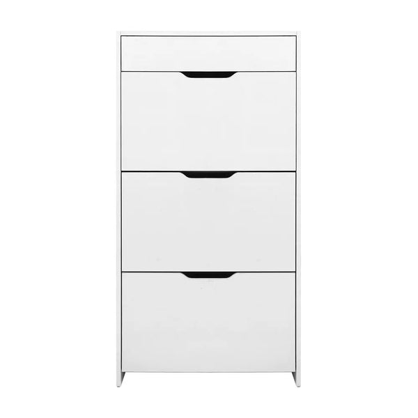 Artiss Shoe Cabinet 3 Tier Shoes Storage Drawer High Gloss White Rack Shelf Deals499