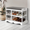 Artiss Shoe Cabinet Bench Rack Wooden Storage Organiser Shelf Stool 2 Drawers Deals499