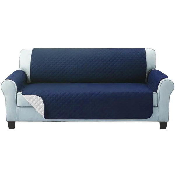 Artiss Sofa Cover Quilted Couch Covers Lounge Protector Slipcovers 3 Seater Navy Deals499
