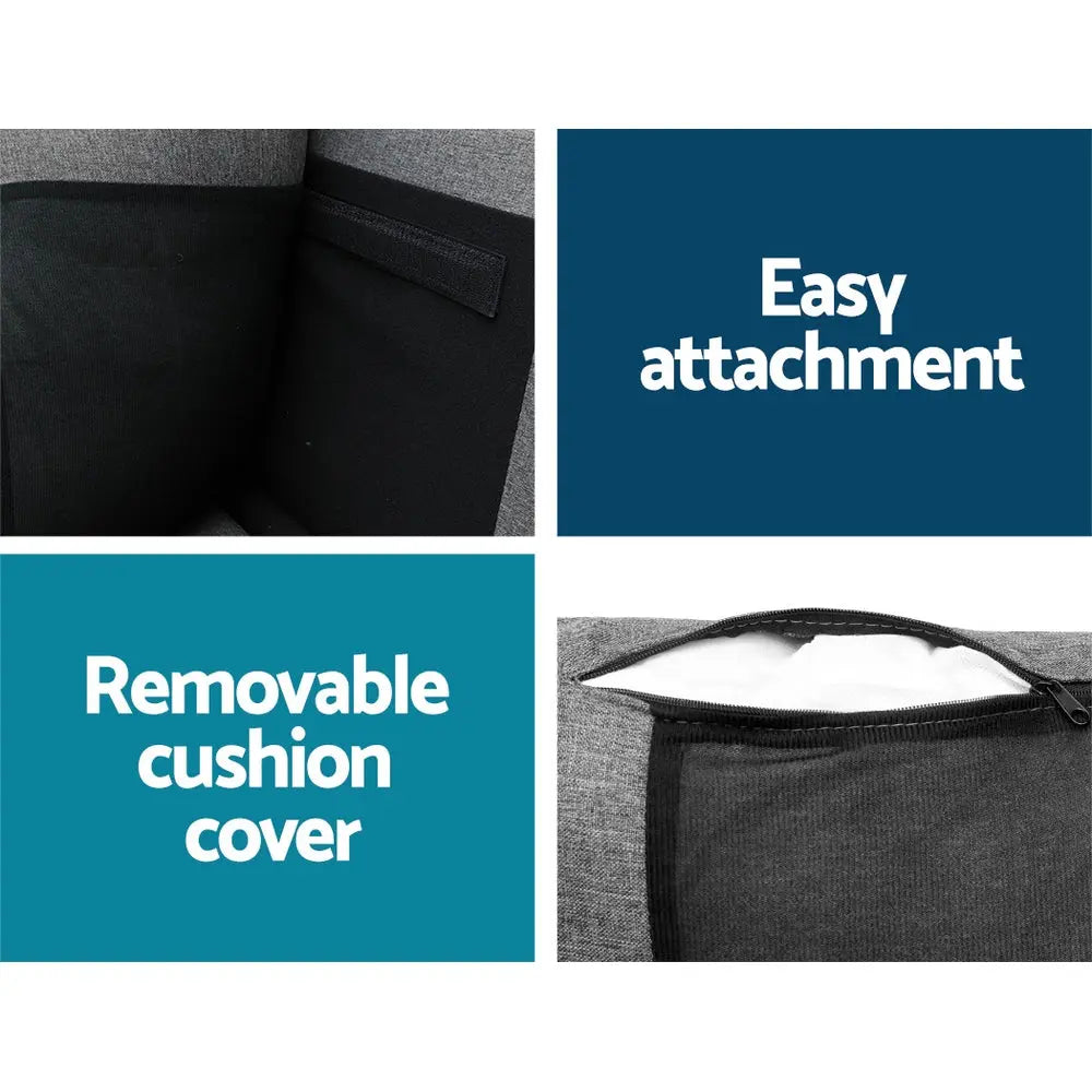 Artiss Sofa Lounge Set 4 Seater Modular Chaise Chair Suite Couch Fabric Grey Deals499