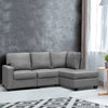 Artiss Sofa Lounge Set 4 Seater Modular Chaise Chair Suite Couch Fabric Grey Deals499