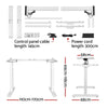 Artiss Standing Desk Adjustable Height Desk Dual Motor Electric White Frame Walnut Desk Top 120cm Deals499