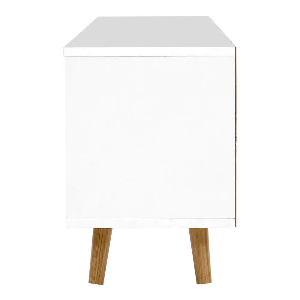 Artiss TV Cabinet Entertainment Unit Stand Wooden Scandinavian 120cm White Deals499