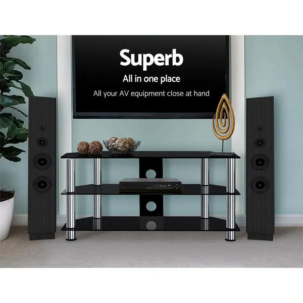 Artiss TV Stand Entertainment Unit Media Cabinet Temptered Glass 3 Tiers Deals499
