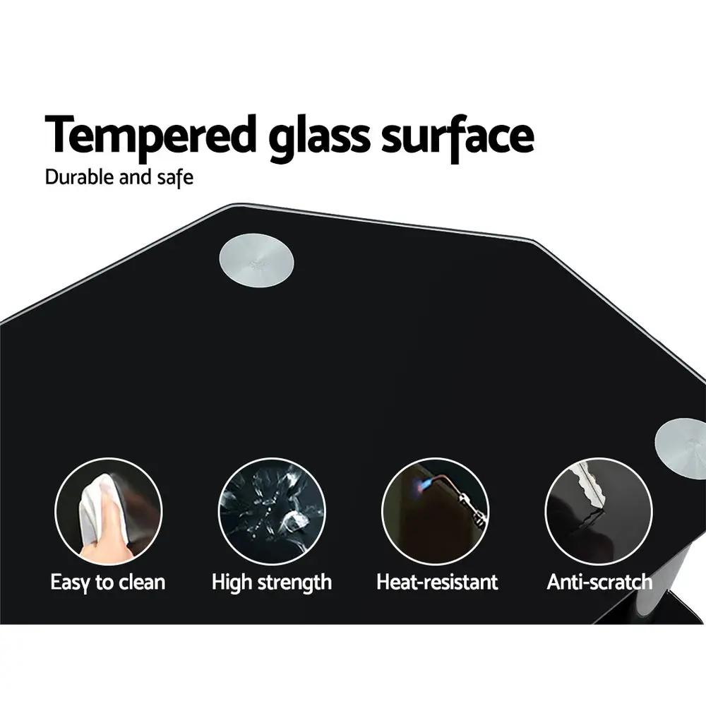 Artiss TV Stand Entertainment Unit Media Cabinet Temptered Glass 3 Tiers Deals499