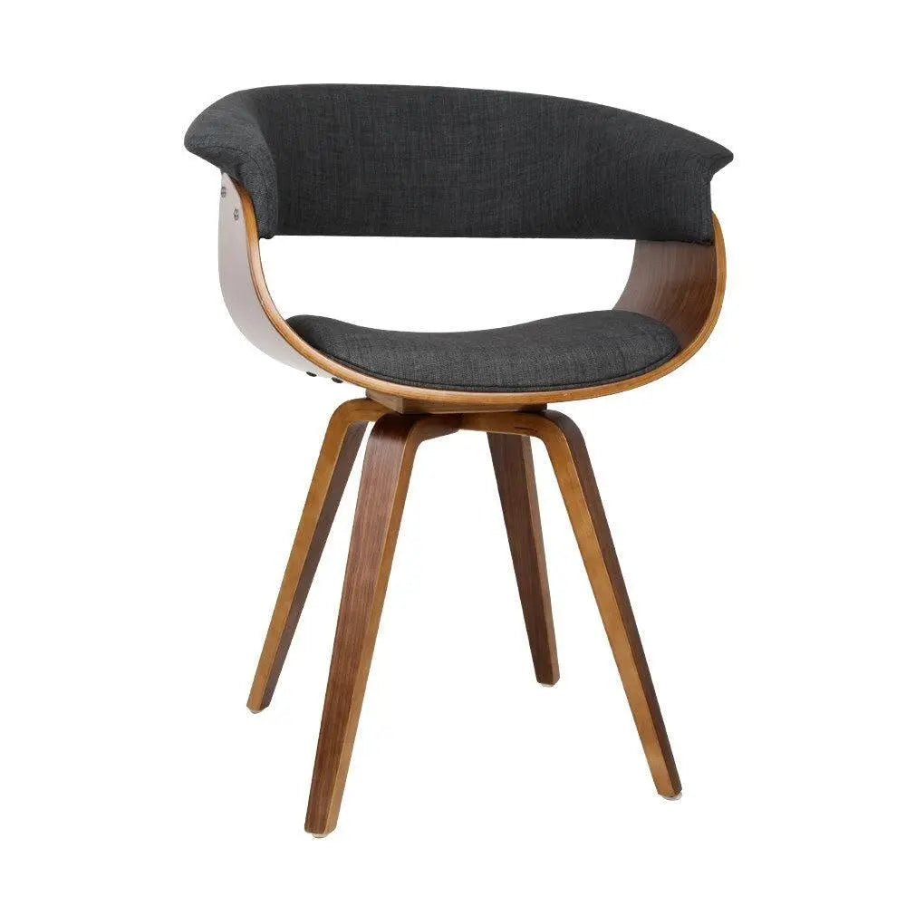 Artiss Timber Wood and Fabric Dining Chair - Charcoal Deals499