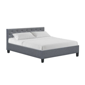 Artiss Vanke Bed Frame Fabric- Grey Queen Deals499