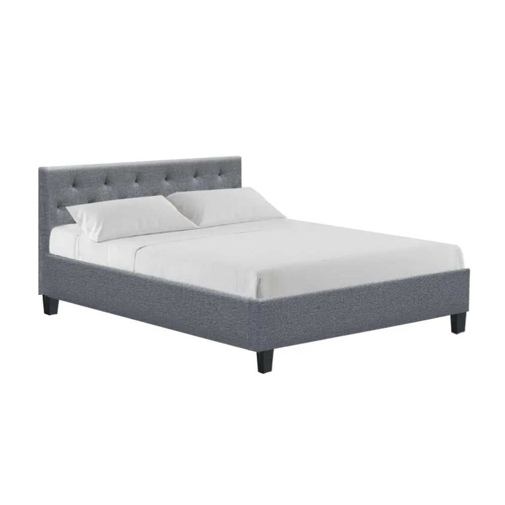 Artiss Vanke Bed Frame Fabric- Grey Double Deals499