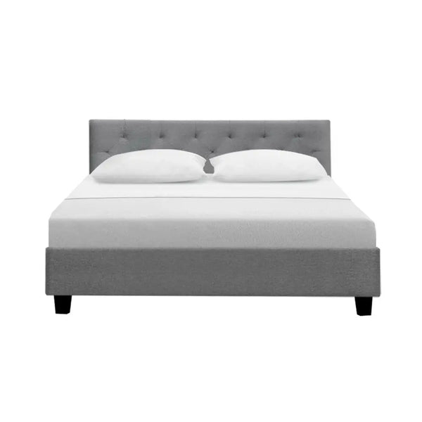 Artiss Vanke Bed Frame Fabric- Grey Double Deals499