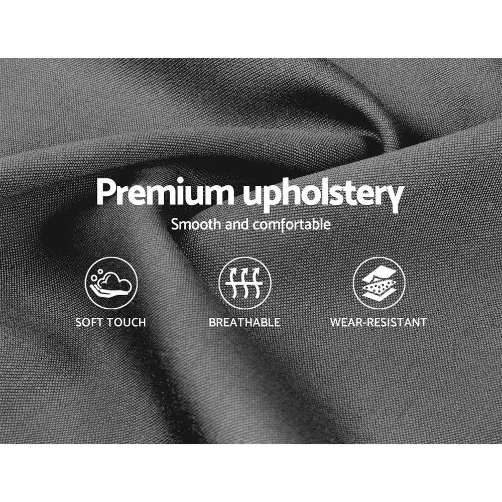 Artiss Vanke Bed Frame Fabric- Grey Double Deals499