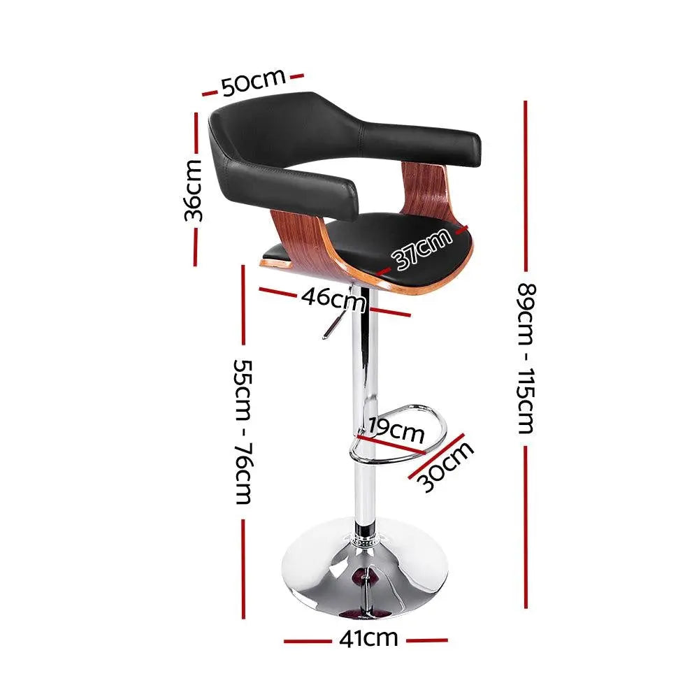 Artiss Wooden Bar Stool - Black and Wood Deals499