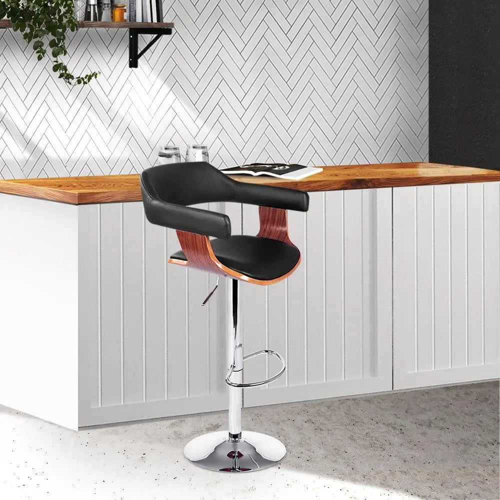 Artiss Wooden Bar Stool - Black and Wood Deals499