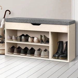 Artiss Wooden Shoe Organiser - Natural Deals499