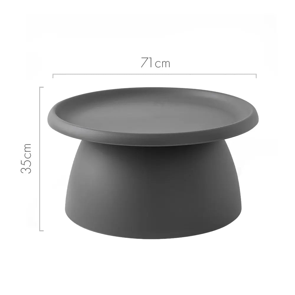 ArtissIn Coffee Table Mushroom Nordic Round Large Side Table 70CM Grey Deals499