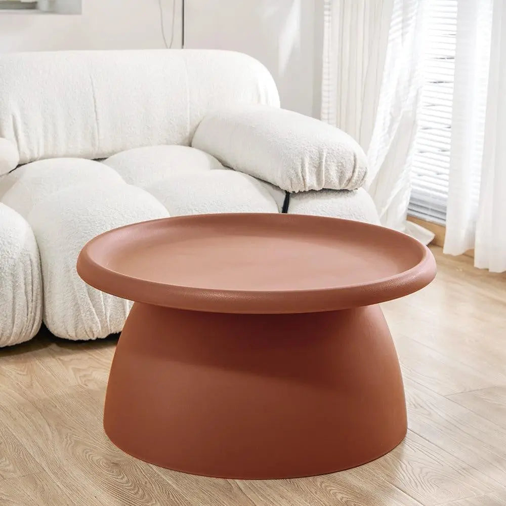 ArtissIn Coffee Table Mushroom Nordic Round Large Side Table 70CM Red Deals499