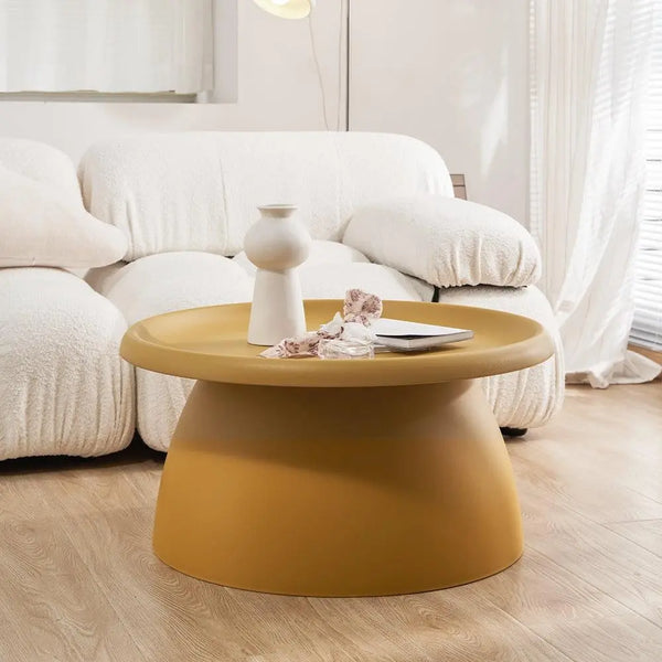 ArtissIn Coffee Table Mushroom Nordic Round Large Side Table 70CM Yellow Deals499
