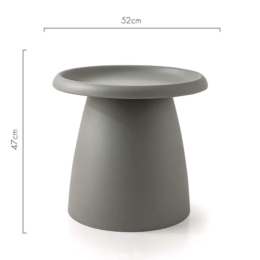 ArtissIn Coffee Table Mushroom Nordic Round Small Side Table 50CM Grey Deals499