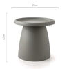 ArtissIn Coffee Table Mushroom Nordic Round Small Side Table 50CM Grey Deals499