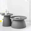 ArtissIn Coffee Table Mushroom Nordic Round Small Side Table 50CM Grey Deals499
