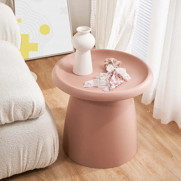 ArtissIn Coffee Table Mushroom Nordic Round Small Side Table 50CM Pink Deals499