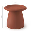 ArtissIn Coffee Table Mushroom Nordic Round Small Side Table 50CM Red Deals499