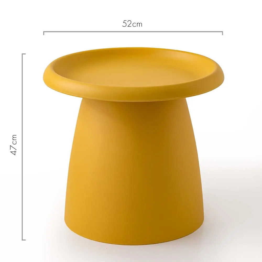 ArtissIn Coffee Table Mushroom Nordic Round Small Side Table 50CM Yellow Deals499