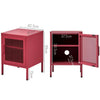ArtissIn Mini Mesh Door Storage Cabinet Organizer Bedside Table Pink Deals499