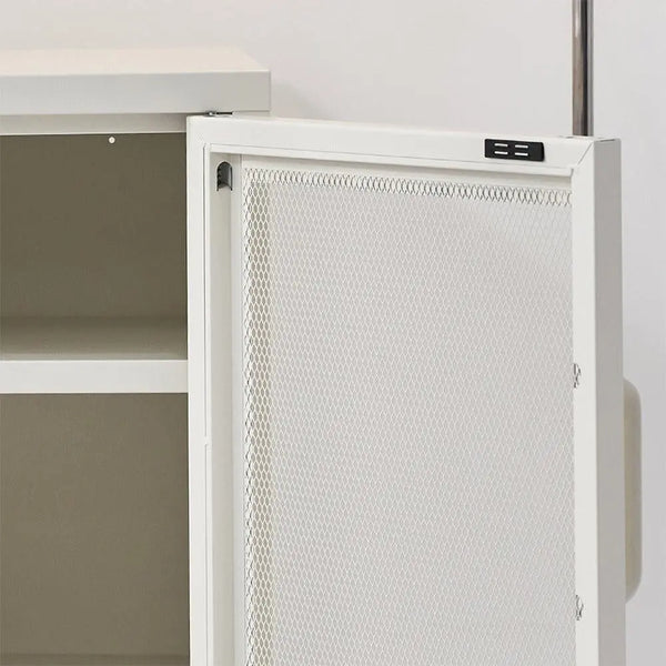 ArtissIn Mini Mesh Door Storage Cabinet Organizer Bedside Table White Deals499