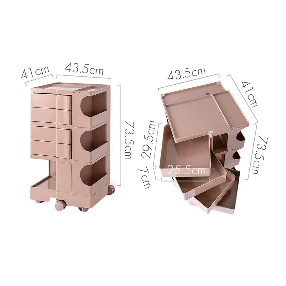 ArtissIn Replica Boby Trolley Storage Mobile Drawer Cart Shelf 5 Tier Pink Deals499