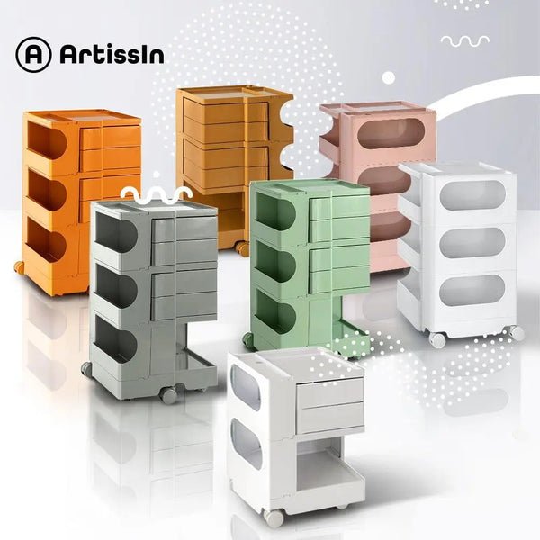 ArtissIn Replica Boby Trolley Storage Mobile Drawer Cart Shelf 5 Tier Pink Deals499