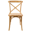 Aster Crossback Dining Chair Set of 2 Solid Birch Timber Wood Ratan Seat - Oak Deals499