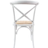 Aster Crossback Dining Chair Set of 8 Solid Birch Timber Wood Ratan Seat - White Deals499