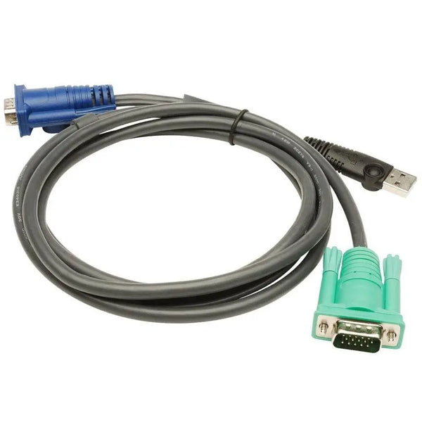 Aten 1.8m 3in1 VGA, USB Console KVM Split Cable HDB-15M to SPHD-15M ATEN