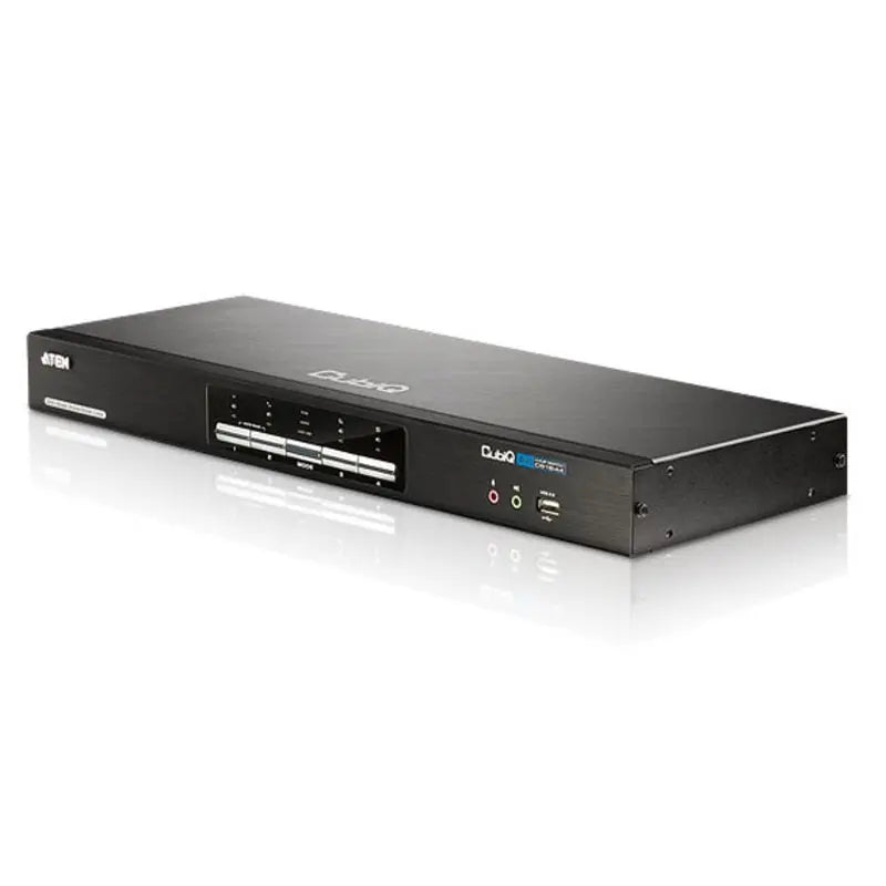 Aten 4 Port USB Dual-View DVI KVMP Switch with Audio and USB 2.0 Hub - Cables Included [CS1644A] ATEN