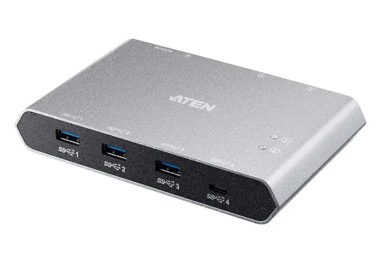 Aten Sharing Switch Gen2 2x4 USB-C, 2x PC, 4x USB 3.2 Gen2 Ports (1x USB-C), Power Passthrough, OSX & Windows Compatible, Plug and Play ATEN