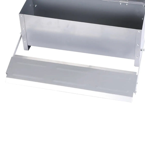 Automatic Chicken Feeder Self Open Poultry Alumnium Treadle 10KG Capacity Outdoor Deals499