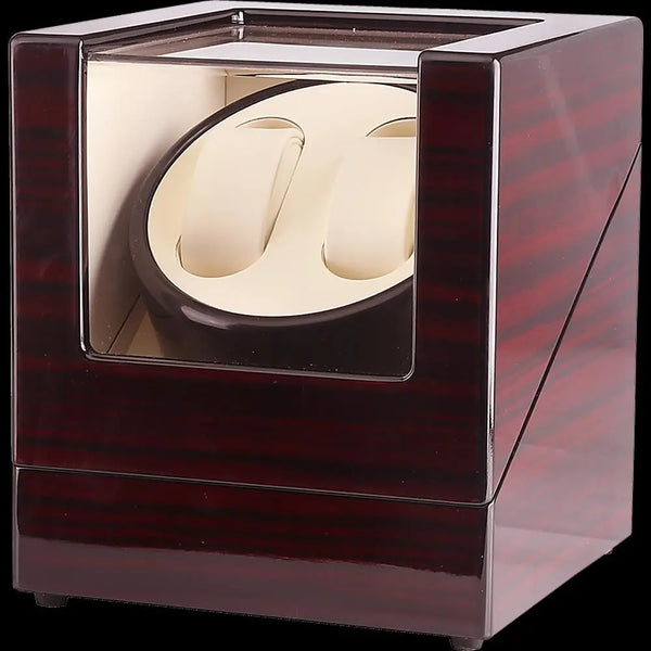 Automatic Dual Watch Winder Wood Display Box Case Motor Rotation Storage Deals499
