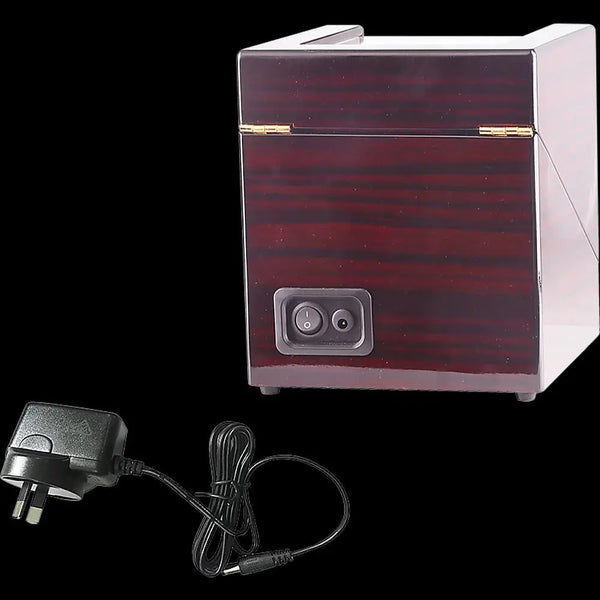 Automatic Dual Watch Winder Wood Display Box Case Motor Rotation Storage Deals499