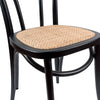 Azalea Arched Back Dining Chair 2 Set Solid Elm Timber Wood Rattan Seat - Black Deals499