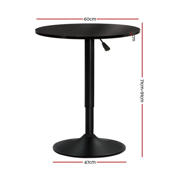 Artiss Bar Table Kitchen Tables Swivel Round Metal Black Deals499