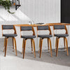 Artiss Set of 4 Wooden Bar Stools PU Leather - Black and Wood Deals499
