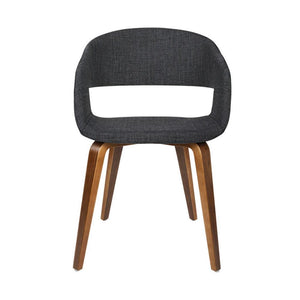 Artiss Set of 2 Timber Wood and Fabric Dining Chairs - Charcoal Deals499