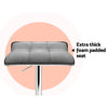 Artiss Set of 2 Fabric Bar Stools Swivel Bar Stools- Grey Chrome Deals499