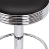 Artiss Set of 2 Backless PU Leather Bar Stools - Black and Chrome Deals499