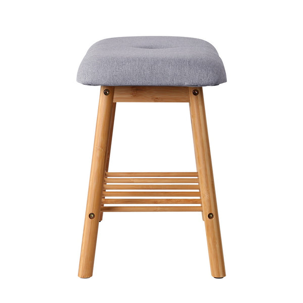 Artiss Shoe Rack Seat Bench Chair Shelf Organisers Bamboo Grey Deals499