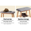 Artiss Shoe Rack Seat Bench Chair Shelf Organisers Bamboo Grey Deals499