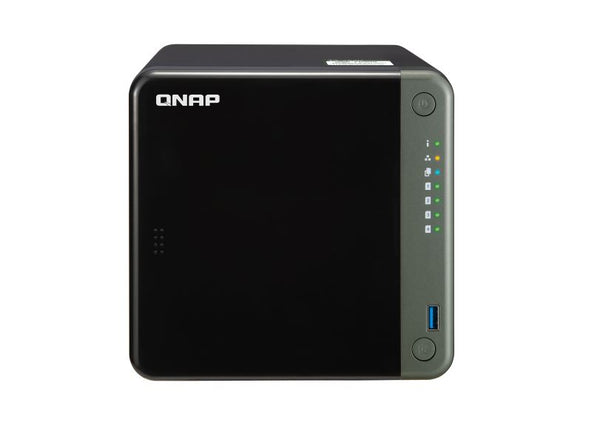 QNAP TS-453D-4G 4-Bay NAS IntelÂ® CeleronÂ® J4125 quad-core 2.0 GHz processor 4 GB DDR4 (1 x 4 GB) 64-bit 4 x 3.5-inch SATA 2 x2.5 Gigabit Tower 3yr war QNAP