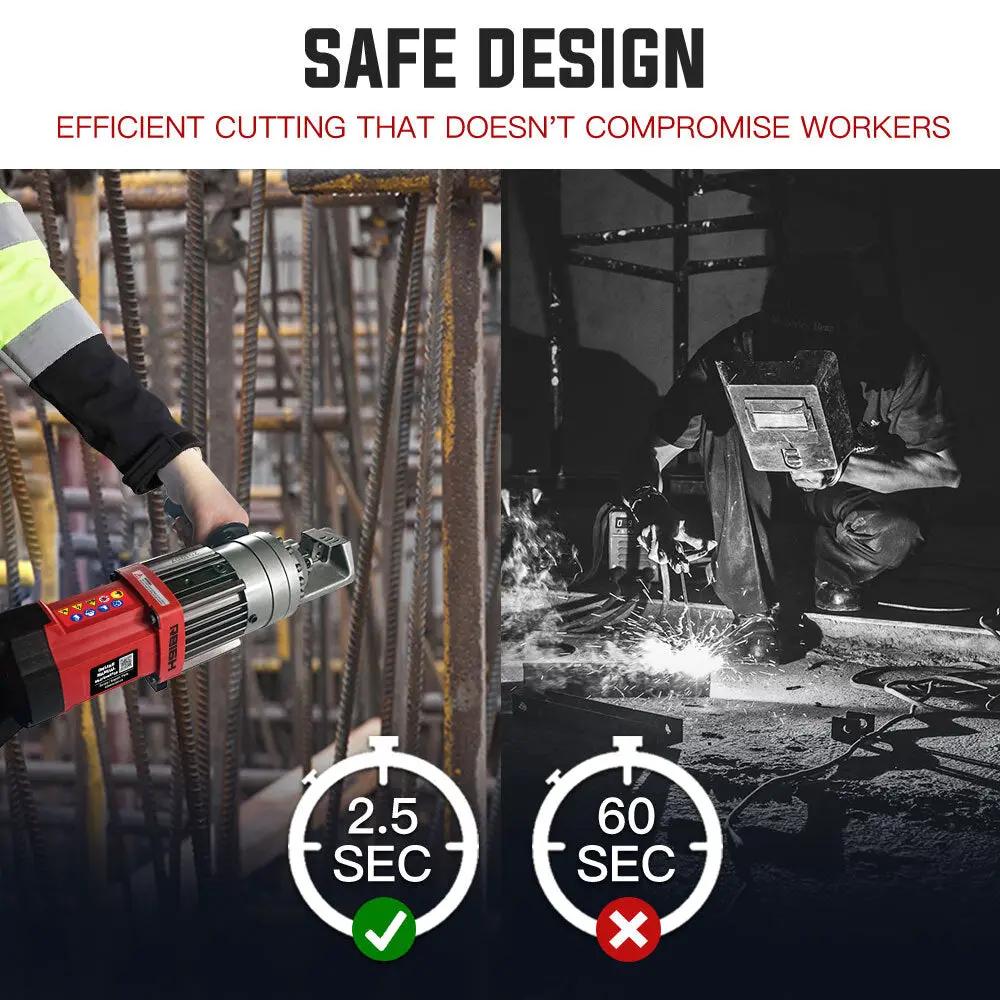 BAUMR-AG 850W 16mm Rebar Cutter Hydraulic Electric Reo Bar Portable Machine Re Deals499