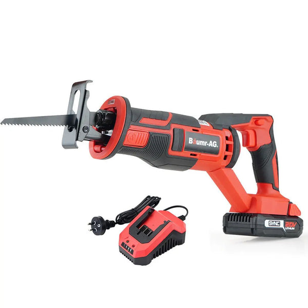 BAUMR-AG Reciprocating Saw 20V Cordless Lithium Electric Saber Recip w/ Battery Deals499