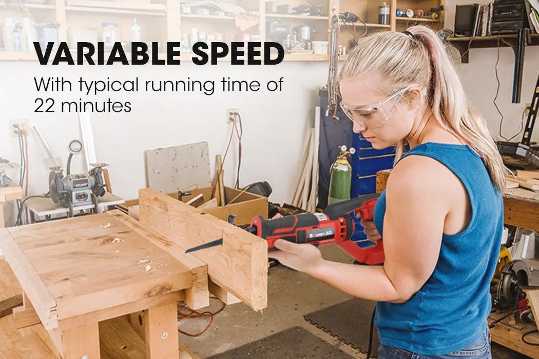 BAUMR-AG Reciprocating Saw 20V Cordless Lithium Electric Saber Recip w/ Battery Deals499